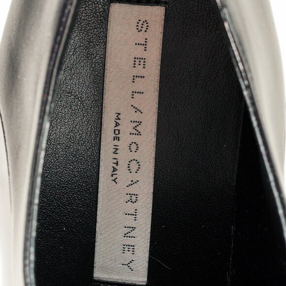 Stella McCartney Elyse Black Vegan-Leather Lace-Up Platforms - Picture 9 of 10